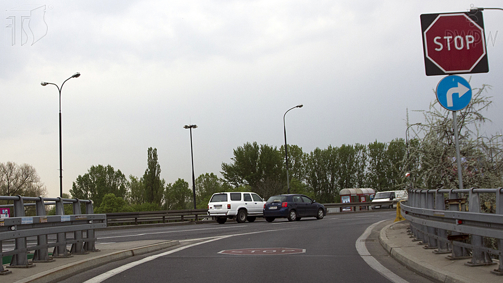 You intend to continue driving through the presented road. Do you have to yield the right of way to drivers on this road?