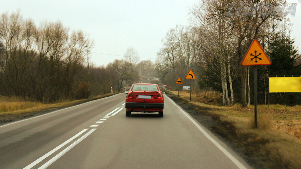 In this situation, are you warned of the possibility of black ice occurring on the road?