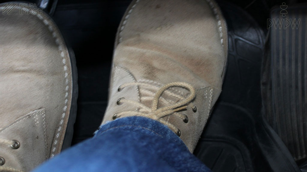 Which of the following emergency braking techniques should be applied in a passenger car fitted with ABS?