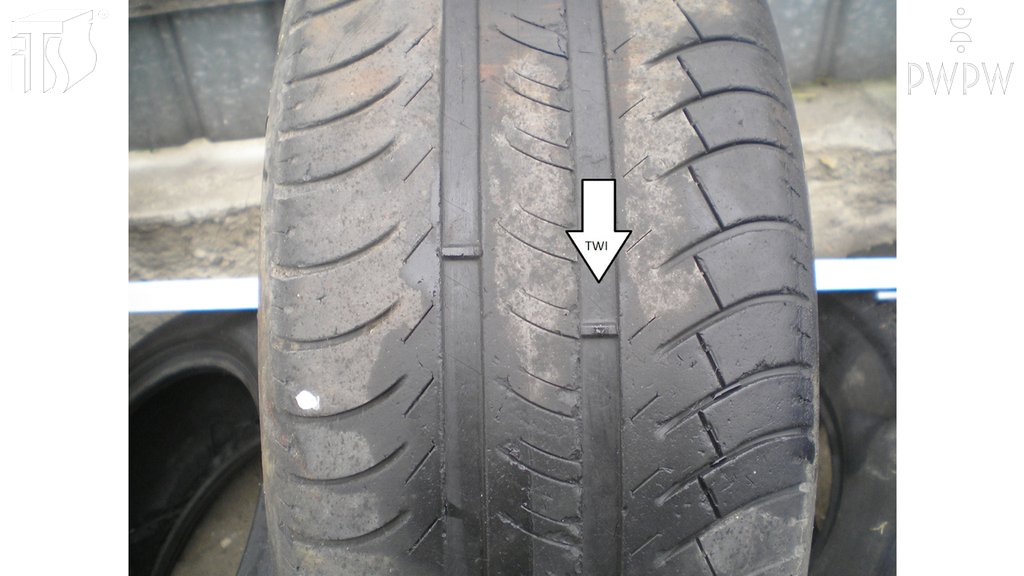 How is braking on a wet road affected by using tyres having tread wear exceeding maximum safety limits?
