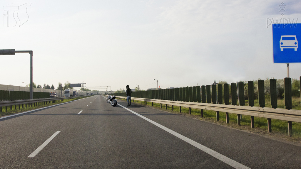 Are you obliged to move the motorcycle which got damaged in this place, to the emergency lane?