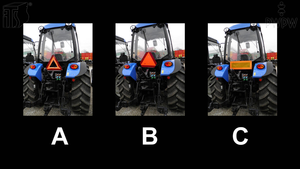 How should a tractor be marked?