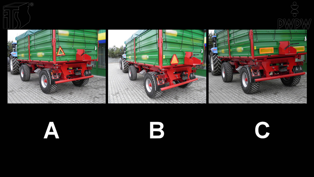 How should a combination vehicle consisting of a tractor and a trailer be marked?
