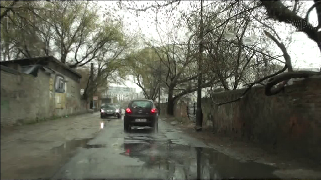 What can you expect while braking forcefully in these road conditions?