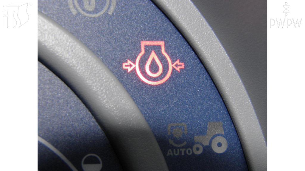 What does it indicate when the engine lubrication control light comes on?