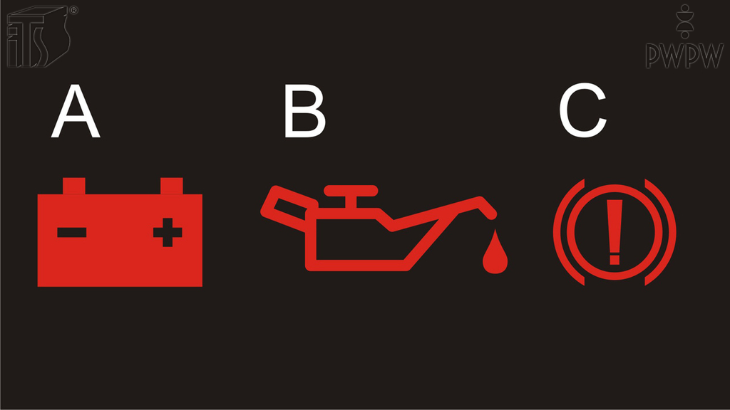 Which of the following control lights indicates that the battery is not charging?