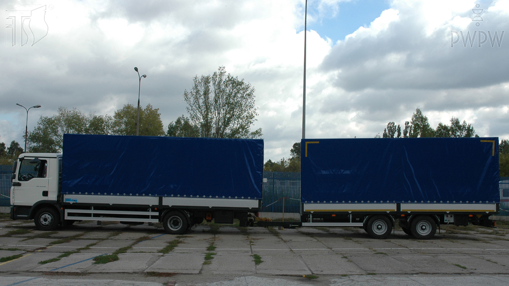 What is the maximum length of a combination vehicle consisting of a motor car and a trailer?