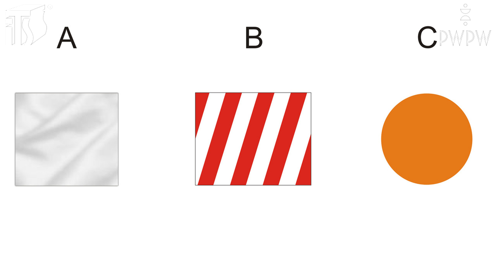 Which of the following methods of marking a load overhanging more than 0.5 m from the rear outline of the truck is correct?