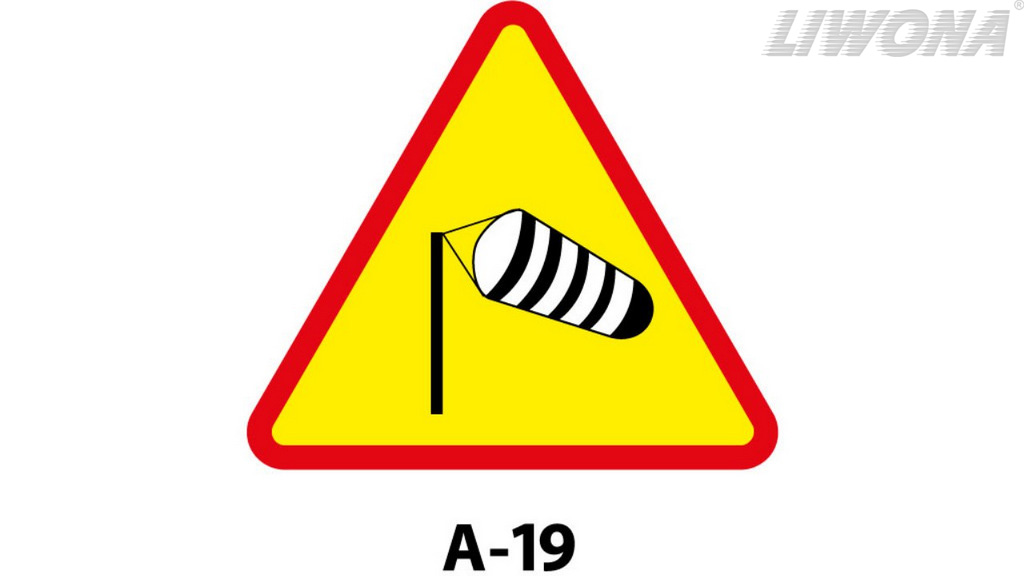 Vor welcher Gefahr warnt das präsentierte vertikale Verkehrsschild?