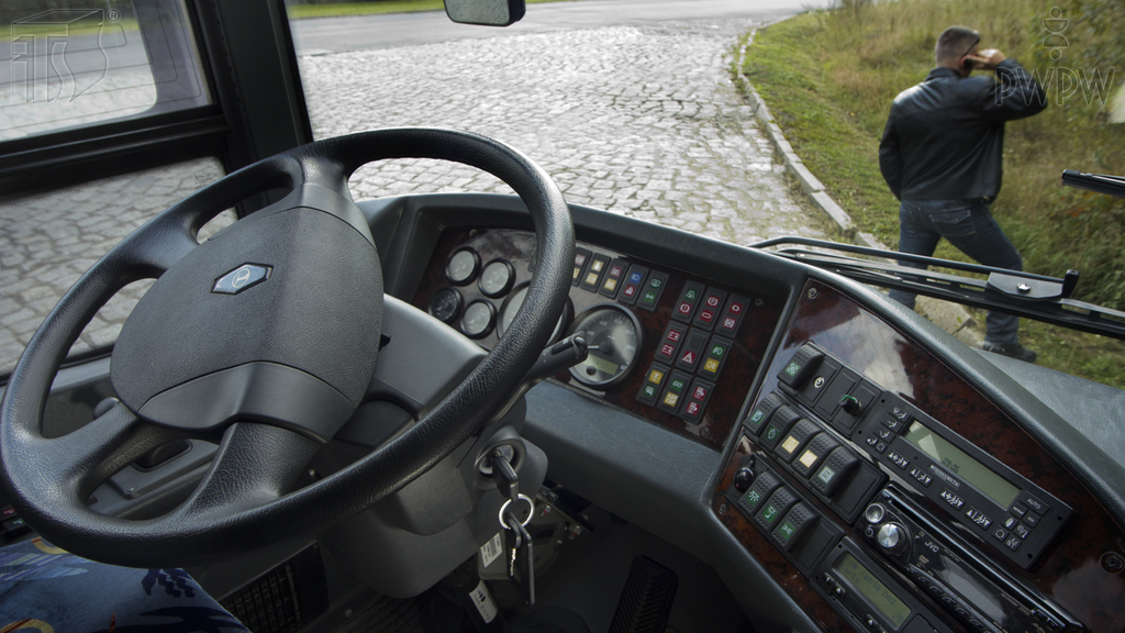 Is the bus left unattended in the parking lot properly protected against being started by unauthorized person?