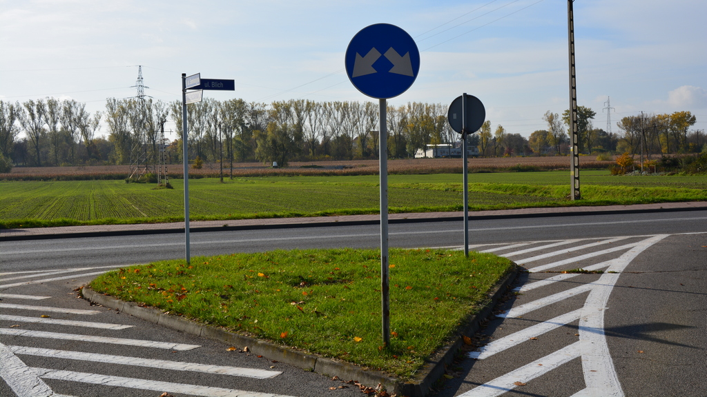 Darf der Fahrer an diesem Zeichen links oder rechts vorbeifahren?