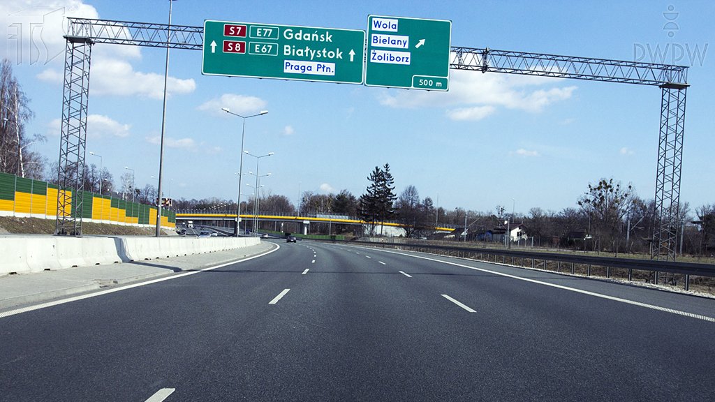 Sollen Sie in der Situation, wenn Sie nach Gdańsk wollen, auf die linke Spur wechseln?