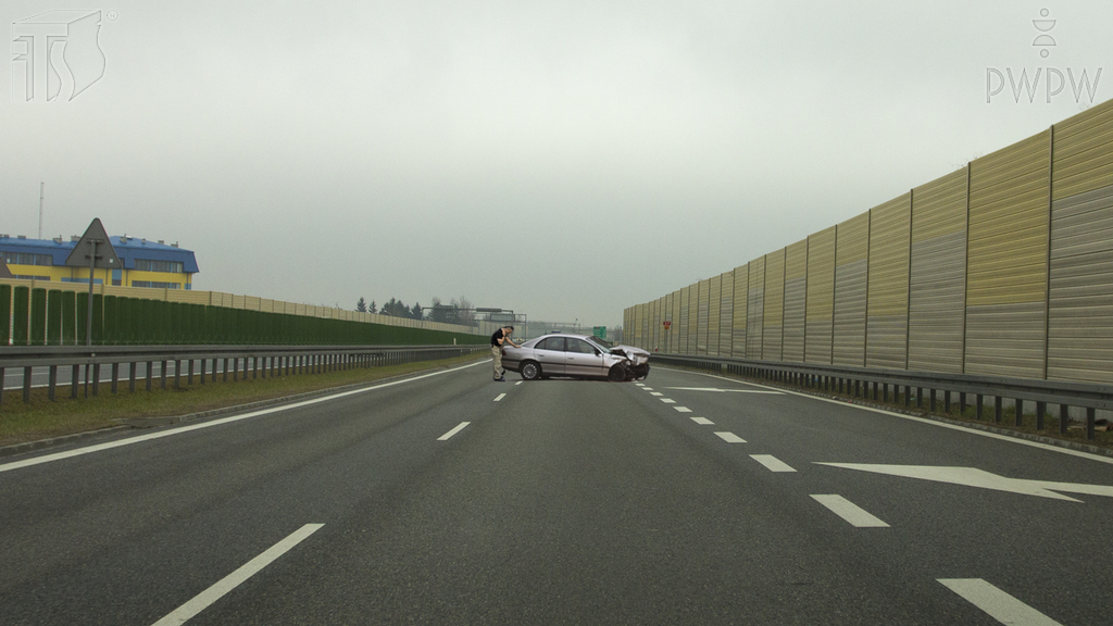 Sollen Sie in der dargestellten Situation dafür sorgen, dass der Straßenverkehr an der Unfallstelle gefahrlos verläuft?